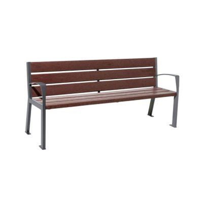 Silaos Parksoffa 1800 mm i återvunnen plast - underhållsfri