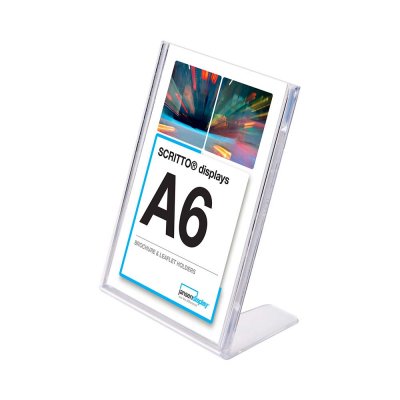 Menyhållare A6 Stående akrylställ