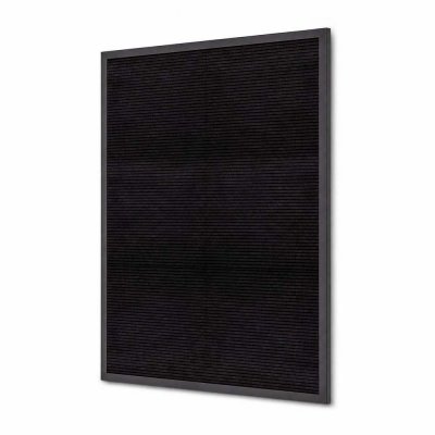 Svart bokstavstavla med filt 60x80cm