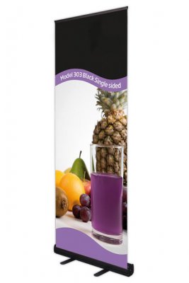 Svart rollupp 120 cm bred