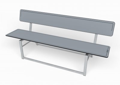 Fristående Trädgårdssoffa Ekeby i högtrycklaminat