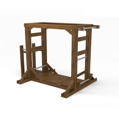 Utomhusgym i trä - Kroppskraft