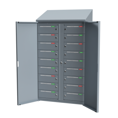 Öppna väderdörrar till utomhusbox Lynx