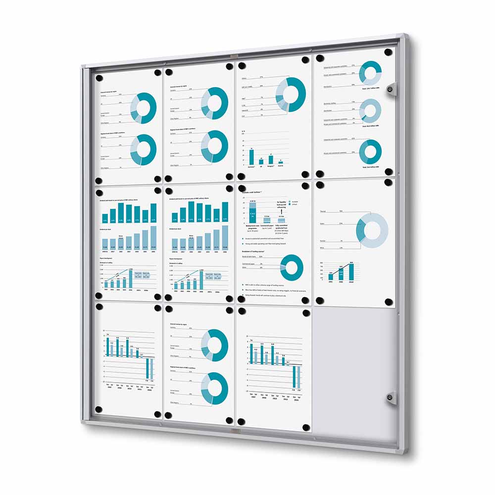 Product Image for Informationstavla 12xA4 med lås - Basic
