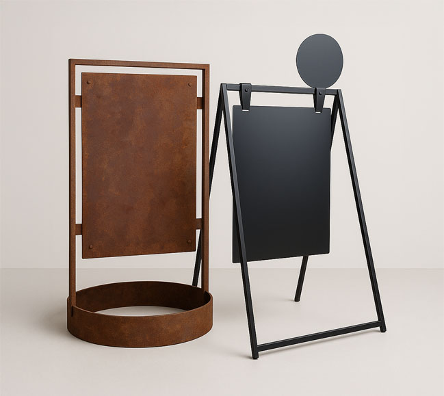 A-ställ gatupratare med design